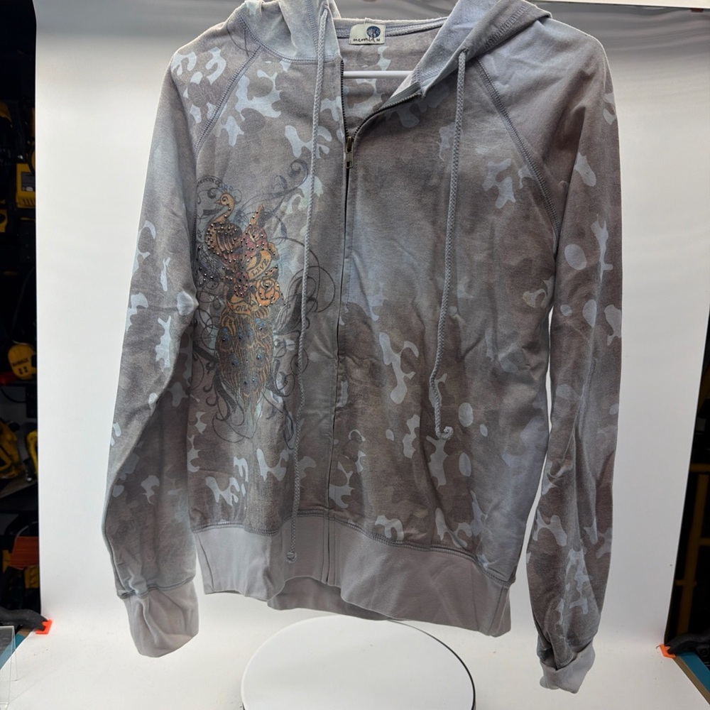 ONE WORLD Gray Camouflage Hoodie